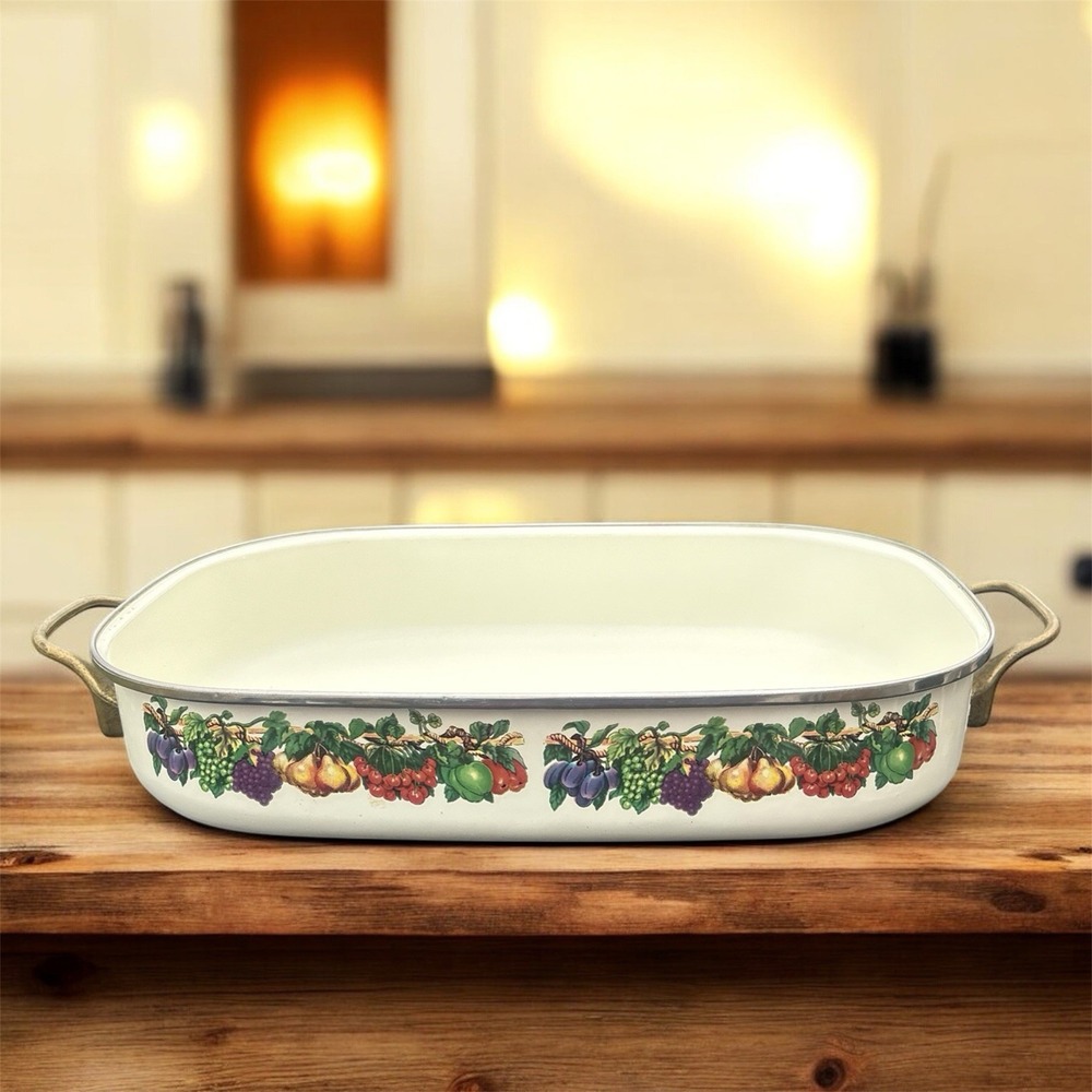Tabletops Unlimited Kensington Garden 16" x 11.5" x 3" Roaster Pan Vitroceramic